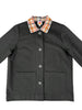 Collar Jacket - Black Denim + Nutmeg Collar