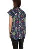 Button through Blouse -Garden Print