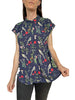 Button through Blouse -Garden Print