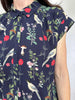 Button through Blouse -Garden Print